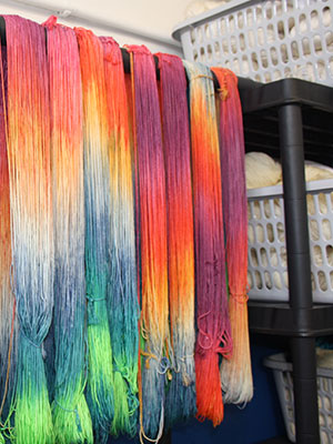 Skeino Yarn lined up